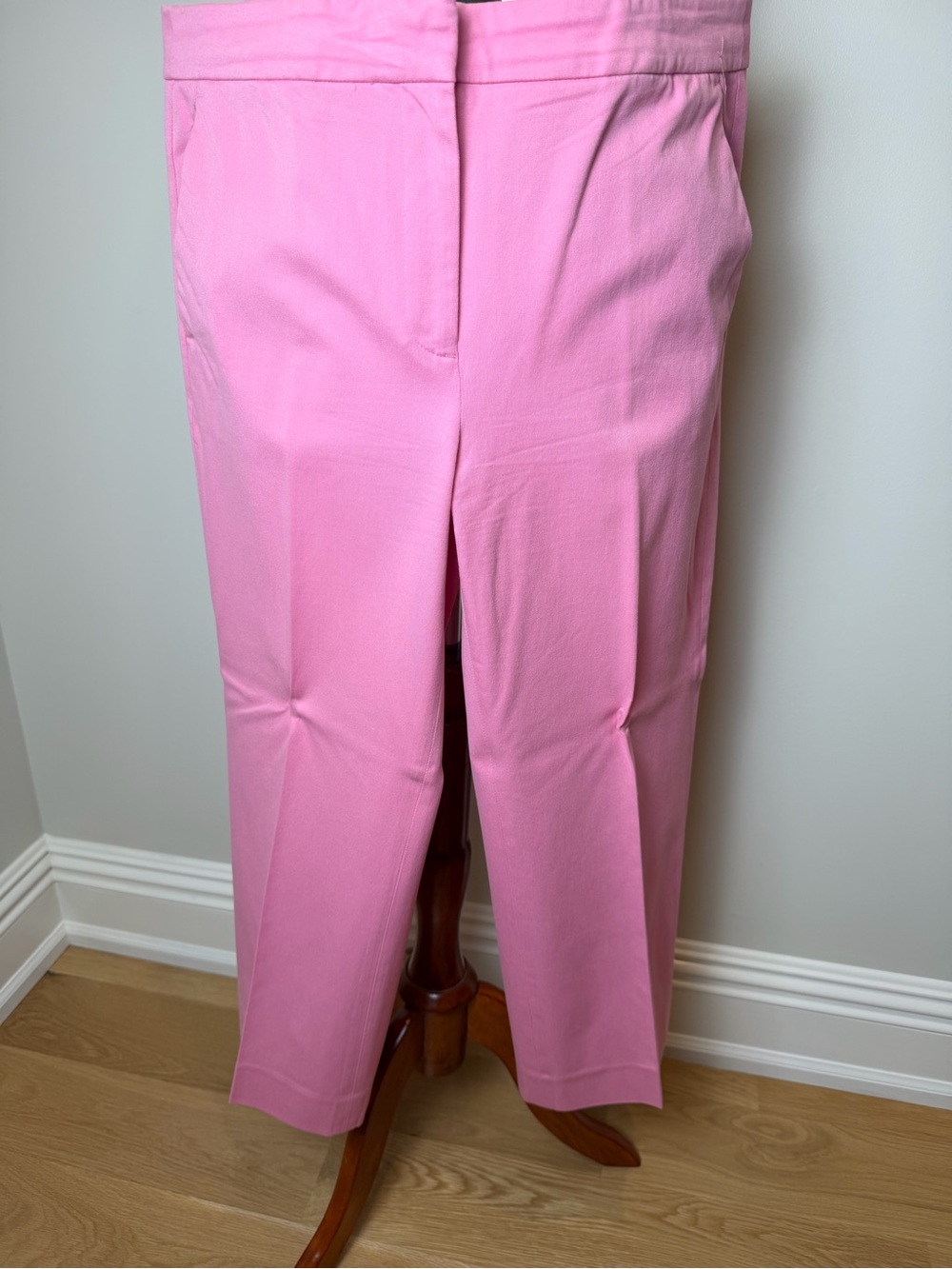 J. Crew Size 10 Bright Pink Cropped Straight Pants